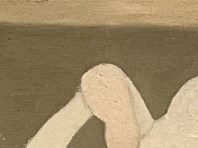 Two Figures on Beach, oil on canvas,1950