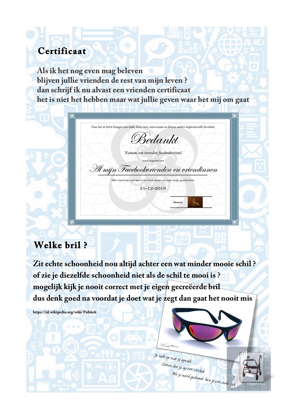 Certificaat / Welke bril