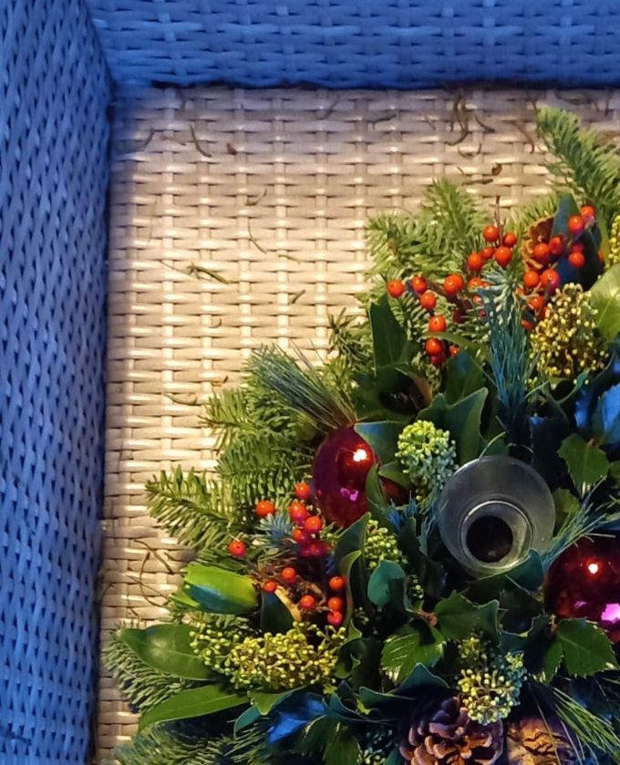 Kerststuk maken!