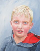 portrait of a young boy II, acrylic on canvas, 40 x 50 cm.