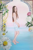 portret Daphne, acrylic on canvas, 70 x 100 cm.