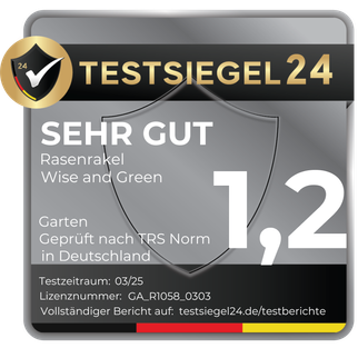 Rasenrakel mit runden Ecken