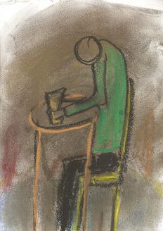 Man in public house 