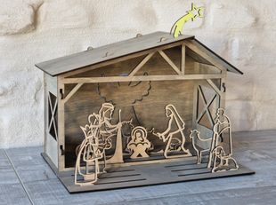 Kerststal met / zonder figuren