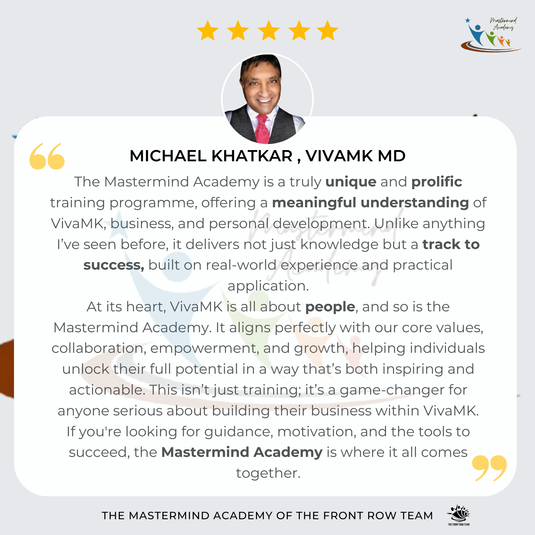 Michael Khatkar's review of the  Mastermind Academy VivaMK