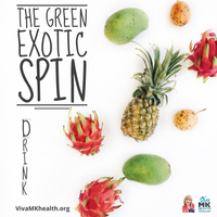 The green exotic spin drink shake vegan