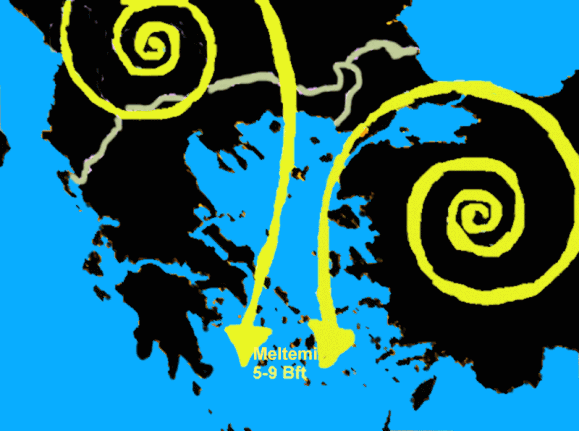 Meltemi in der griechischen Ägäis
