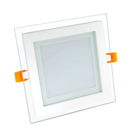 6W-18W Crystal Square Glass LED Panel Light  6000K & Triple Cycle 
