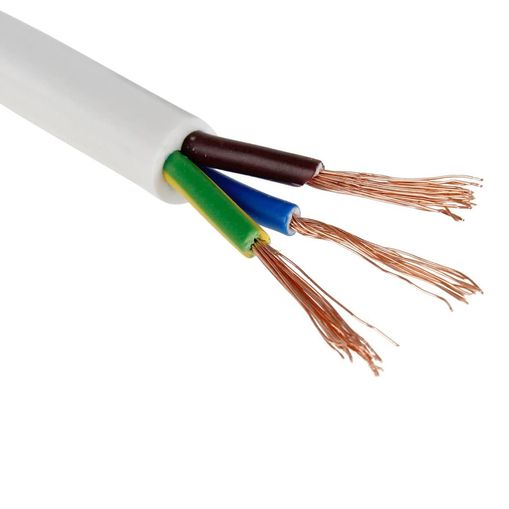 Oshtraco 3-Core Flexible Copper Cable Roll (0.75 mm x 1 m, Sold Per Me