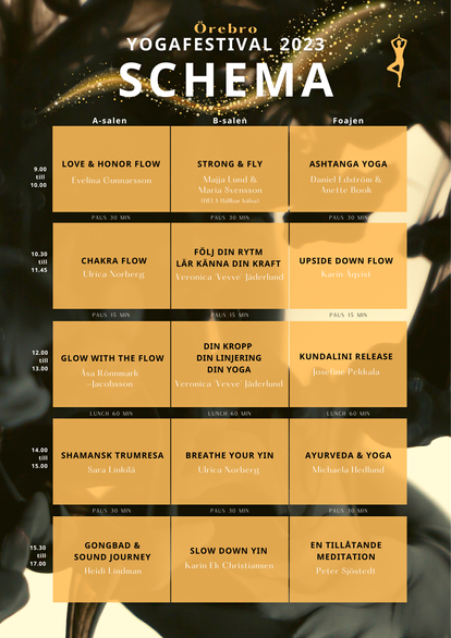 Örebro Yogafestival 2023 Schema