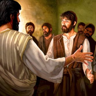 In order to make his disciples understand that he had indeed been raised from the dead, he put on a human body, whose face was not always recognizable by his disciples In order to make his disciples understand that he had indeed been raised from the dead, he put on a human body, whose face was not always recognizable by his disciples