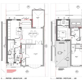 Wheatfield Lane 2 storey extension 3D-Plan 01