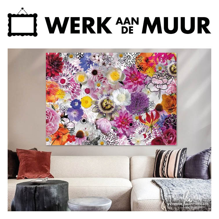 Canvas Flower Explosion | available @Werk Aan De Muur