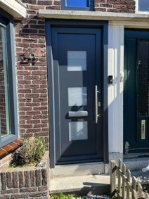 3 glazen deur met brievenbus 