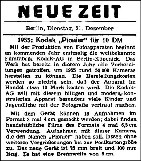 Kodak Pionier Kodak Pionier