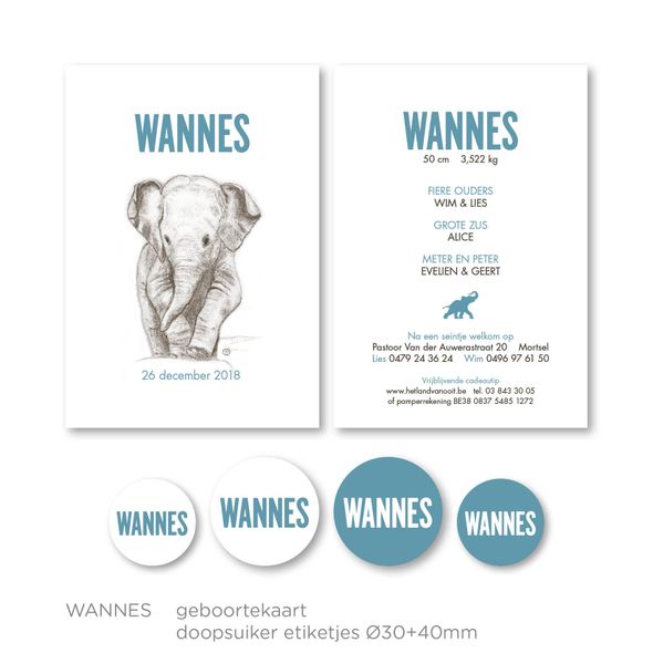 Geboortekaartje Wannes