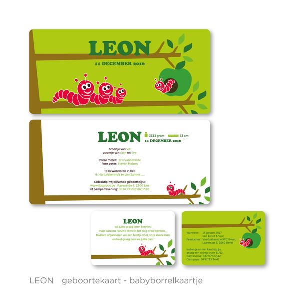 Geboortekaatje Leon
