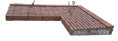 Attikaabschluss, Wandabschluss, Beton, klinker