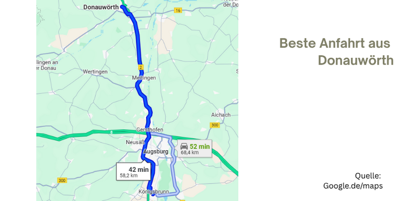 Anfahrt zum Coaching aus Landsberg/Lech