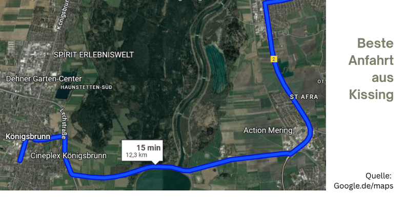 Anfahrt zum Coaching aus Landsberg/Lech