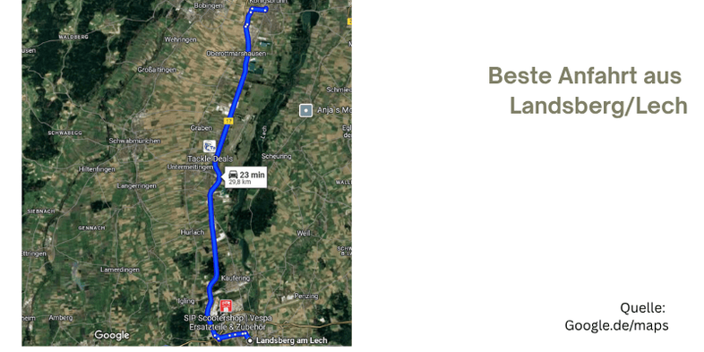 Anfahrt Coaching aus Landsberg/Lech