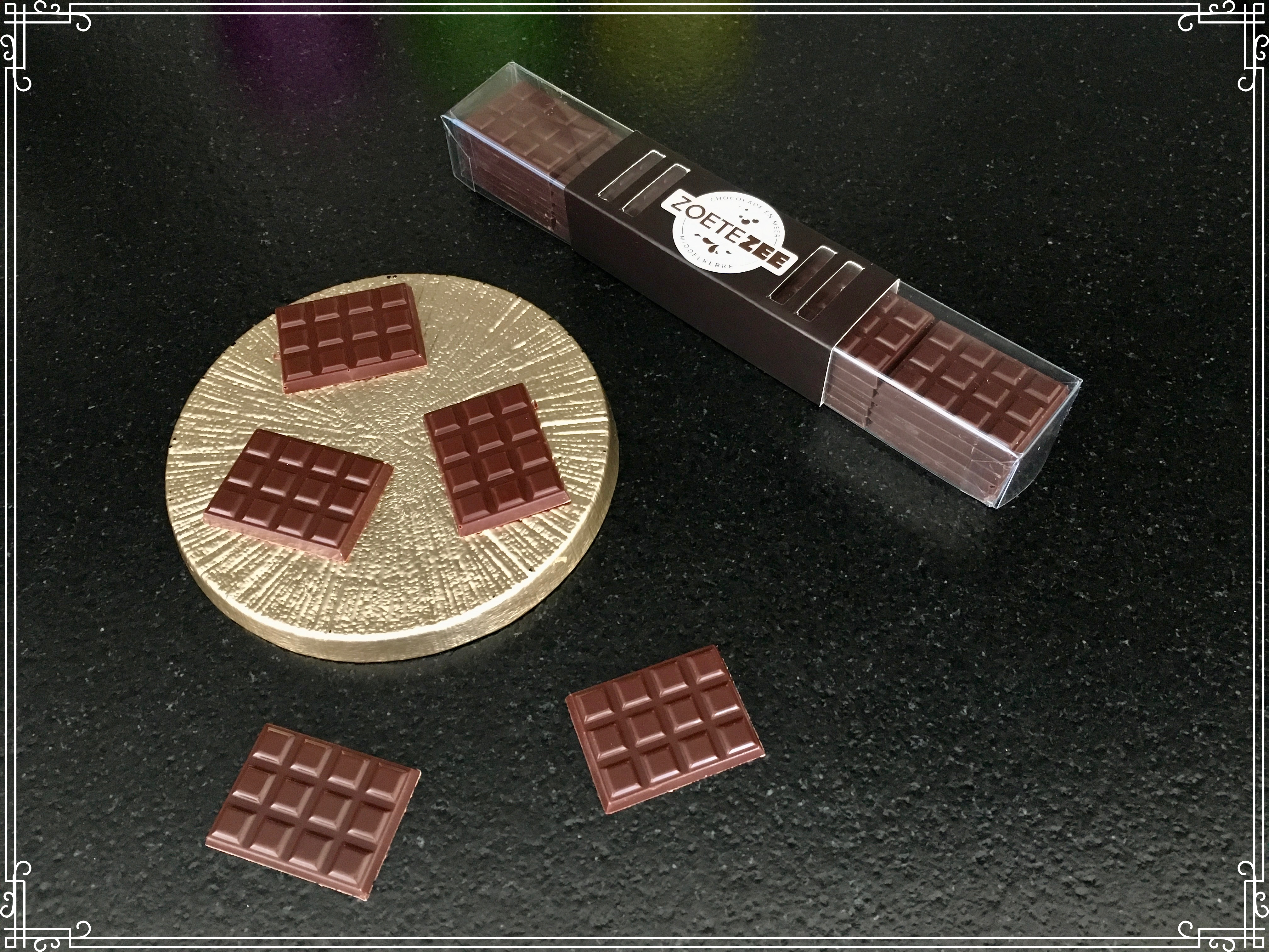Caraques 'Hoogbouw' melk- of fondantchocolade - € 9,00