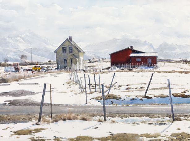1491  Vårljus  56 x 76 cm