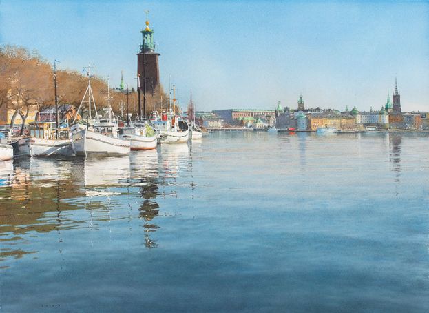 1677  Stadshuset  56 x 76 cm 
