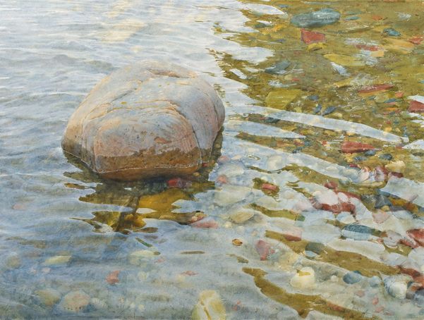 1684  Grunt vatten  56 x 76 cm