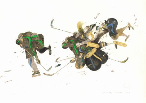 1994    Tackling - grön (37x53 cm) 4000 kr