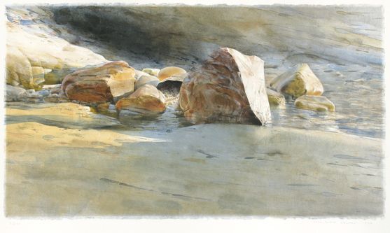 1997    Kvällsljus (30x53,5 cm) 4000 kr