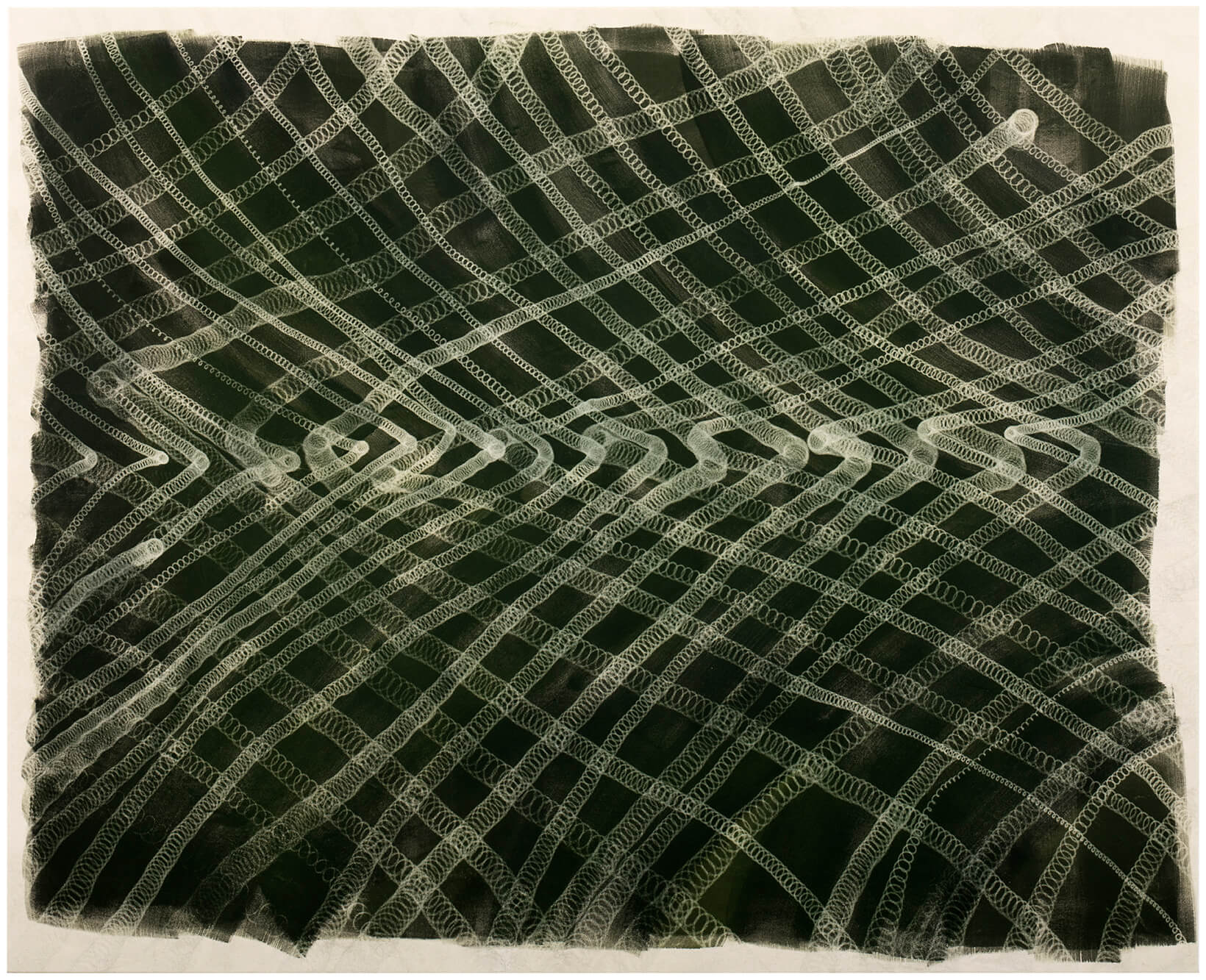 Forest signal 2021 acrylic and ink on canvas 155 x 190 cm