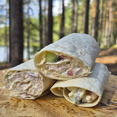 Juustoinen kanawrap